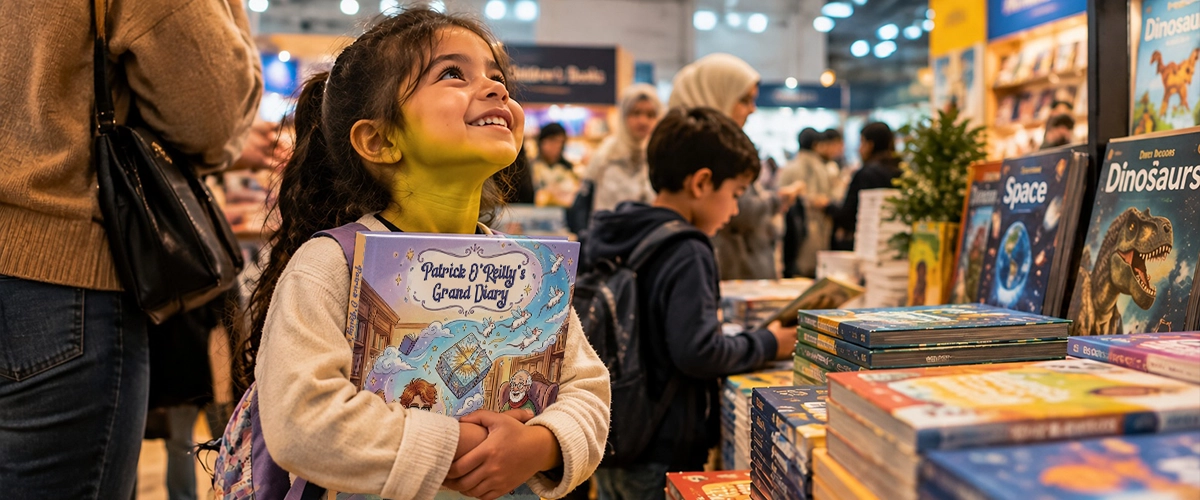 Children discovering STEM books