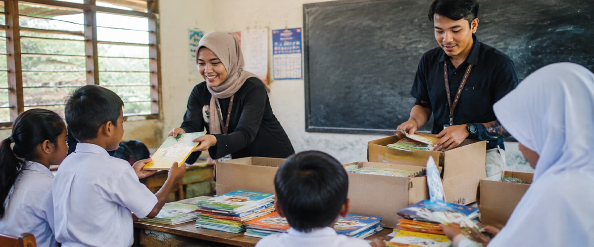 Community school book donations